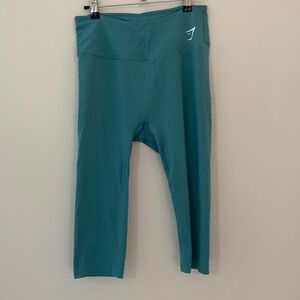 Teal gym shark leggings
